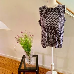 Ann Taylor printed peplum top